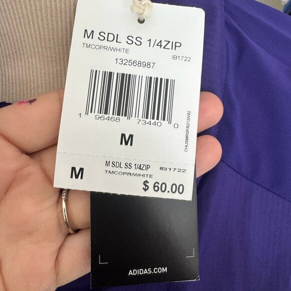 NWT Adidas men's purple  activewear SIZE M - Picture 5 of 10